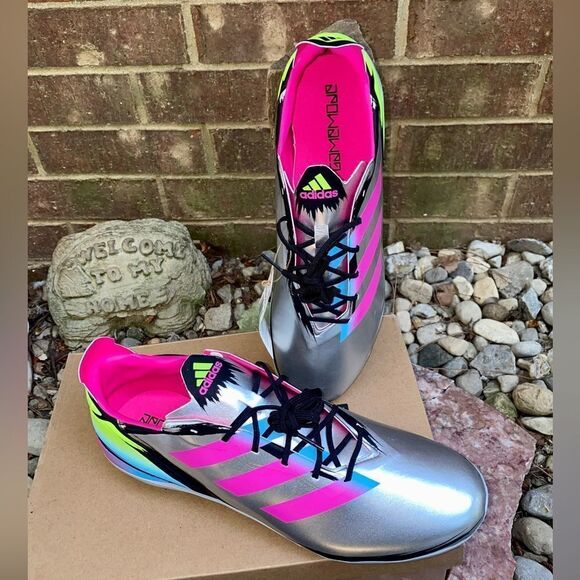 Adidas GAMEMODE Men's Soccer FIRM GROUND Cleats GY7535 Silver Metallic New Sz 13 - Picture 3 of 12